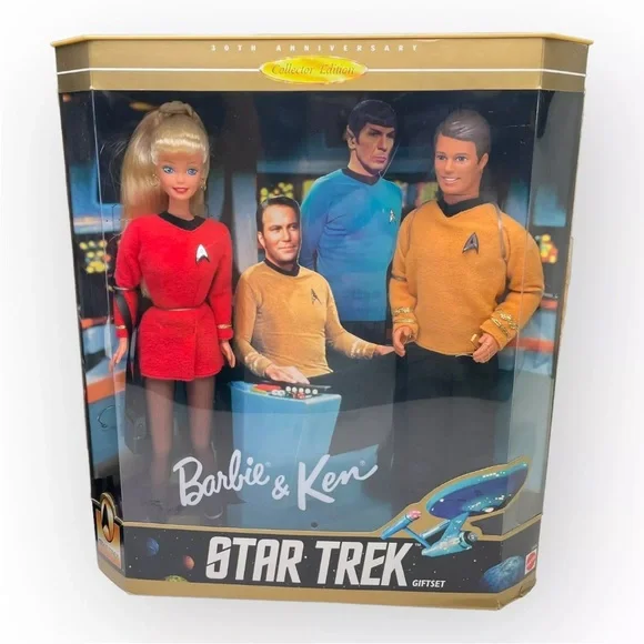 Star Trek Barbie and Ken 30th Anniversary 1996 Collectors Edition Vtg NEW IN BOX - Picture 1 of 10
